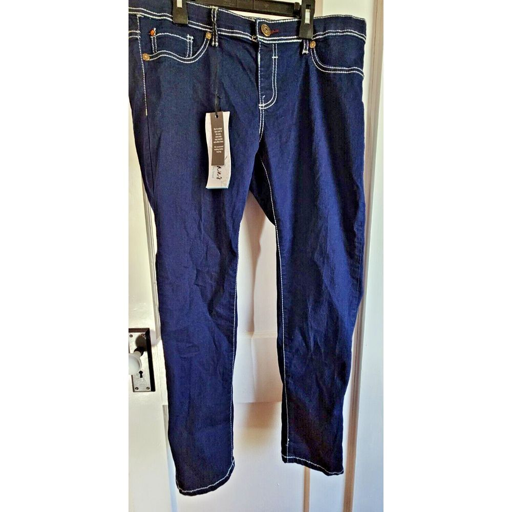 NWT Ariya Jeans blue jegging CURVY sz 15/16 short seamed faux fly
